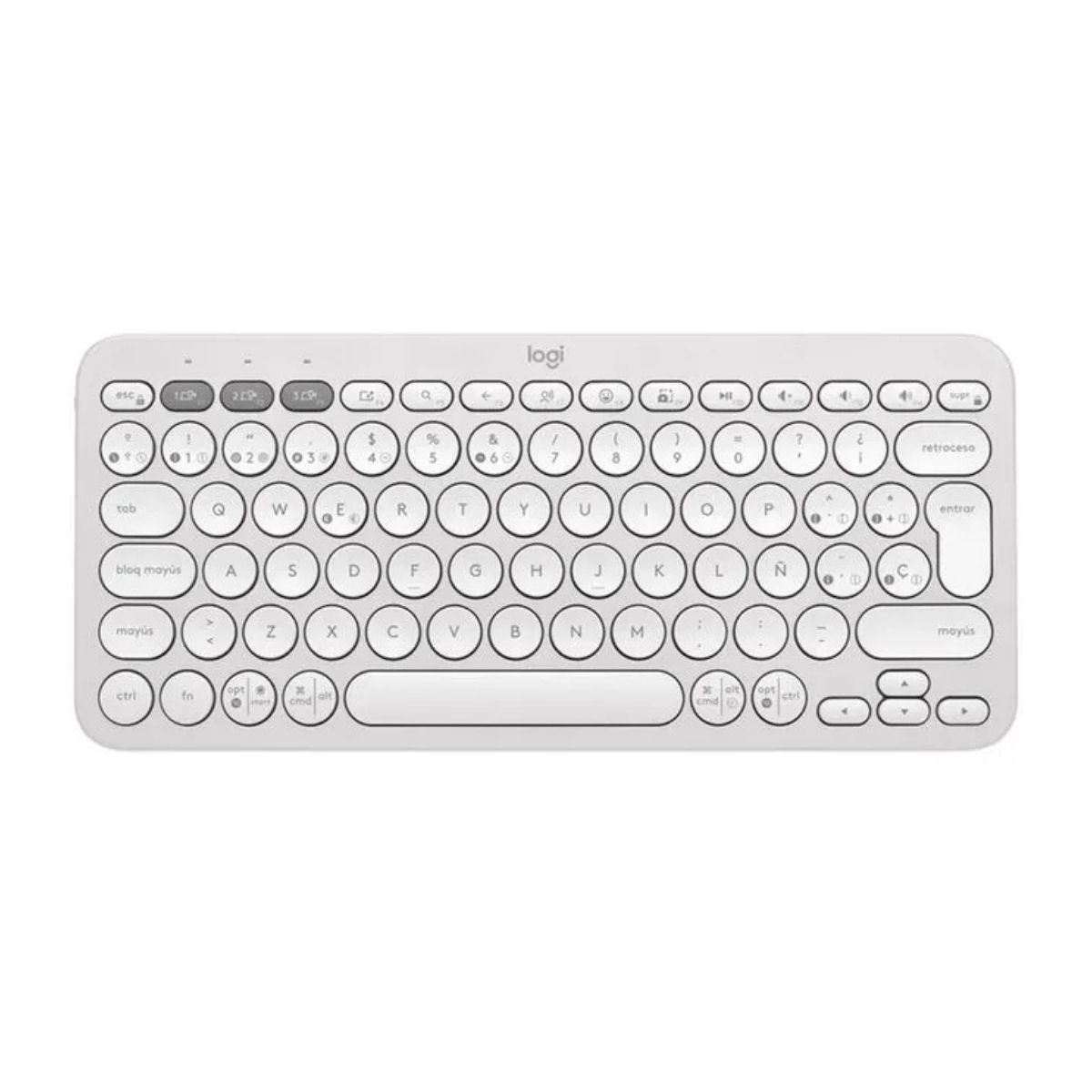 Logitech - Teclado Pebble Keys 2 K380S Bluetooth - Blanco